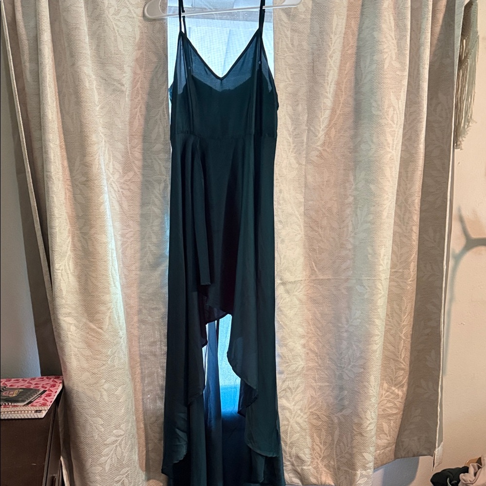 SHEIN Teal High Low Dress